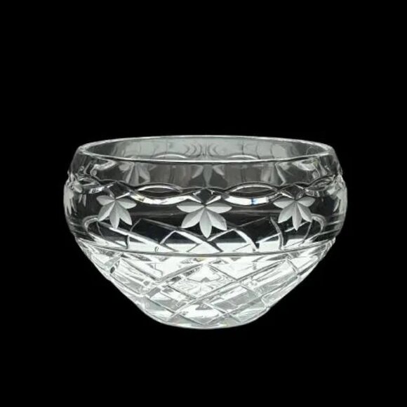 Vintage Sullivans Czech Rep Hand Made PBO 24% Cut Crystal Bowl 5" - Picture 2 of 6